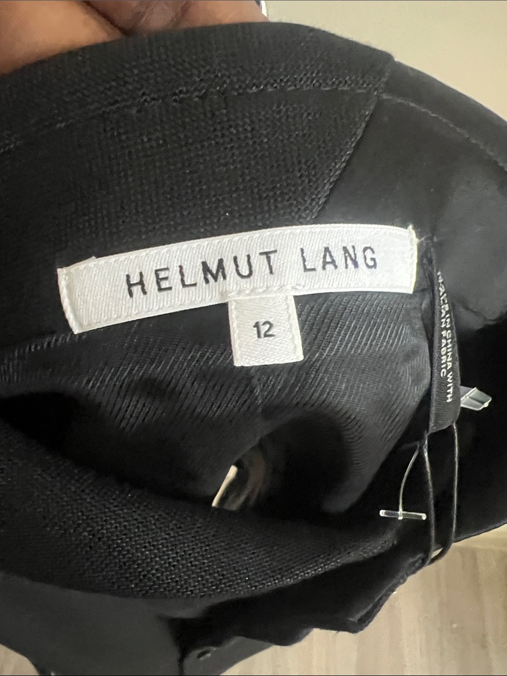 Helmut Lang blazer skirt 12 black tailored cargo mini aesthetic cocktail office - Picture 9 of 10